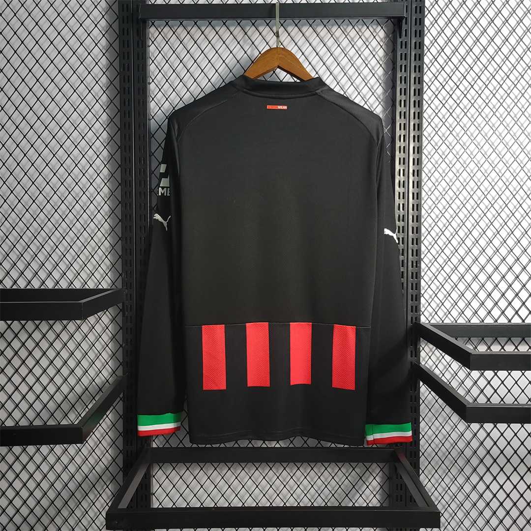 MAILLOT AC MILAN  DOMICILE 2022/2023 VERSION MANCHES LONGUES